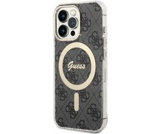Dėklas GUESS GUHMP13LH4STK IPHONE 13 PRO / 13 6.1 "Juodas / Juodas HARDCASE 4G MAGSAFE