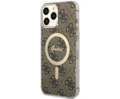 Apple iPhone 13 Pro Max Guess dėklas 4G MagSafe (GUHMP13XH4STW) rudos spalvos