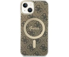 Guess GUHMP13MH4STW Apple iPhone 13 / 14 / 15 6.1″ rudos spalvos kietas dėklas 4G MagSafe