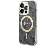 Dėklas GUESS GUHMP14LH4STK IPHONE 14 PRO 6.1 "Juodas/Juodas HARDCASE 4G MAGSAFE