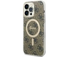 Guess GUHMP14XH4STW Apple iPhone 14 Pro Max 6.7″ rudos spalvos kietas dėklas 4G MagSafe