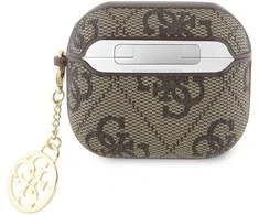 Guess 4G PU Charm dėklas skirtas AirPods 3 Brown