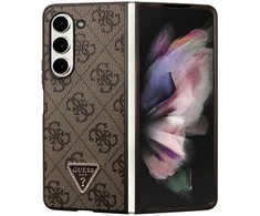 Samsung Galaxy Z Fold 5 Guess Odinis Dėklas 4G Triangle Strass (GUHCZFD5P4TDPW) rudos spalvos