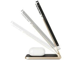 Indukcinis įkroviklis 15W sulenkiamas 2in1 Guess 4G Pattern MagSafe (GUDCFAL4PEGK) juodos spalvos