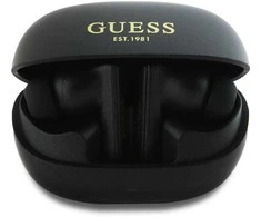 Guess ausinės Bluetooth GUTWST88MCTGK TWS + juodos spalvos Capsule Printed Logo