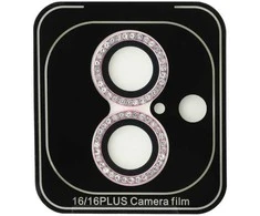 Guess Fixed Glliter lešio apsauga Apple iPhone 16/16 Plus Rožinė