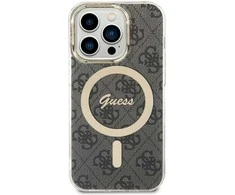 Dėklas GUESS GUHMP15LH4STK IPHONE 15 PRO 6.1 "Juodas/Juodas HARDCASE IML 4G MAGSAFE