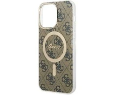 Guess GUHMP15XH4STW Apple iPhone 15 Pro Max6.7" rudos spalvos dėklas IML 4G MagSafe