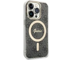 Dėklas GUESS GUHMP15LH4STK IPHONE 15 PRO 6.1 "Juodas/Juodas HARDCASE IML 4G MAGSAFE
