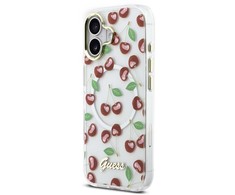 Guess IML Glitter Cherry MagSafe dėklas skirtas iPhone 17