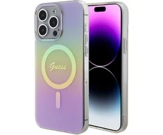 „Guess“ GUHMP15XHITSP iPhone 15 Pro Max 6.7" rausvas/rožinis kietas dėklas IML Iridescent MagSafe