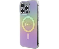 „Guess“ GUHMP15XHITSP iPhone 15 Pro Max 6.7" rausvas/rožinis kietas dėklas IML Iridescent MagSafe