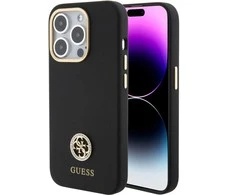 Guess GUHCP15XM4DGPK Apple iPhone 15 Pro Max 6.7" dėklas telefonui juodos spalvos hardcase Silicone Logo Strass 4G