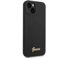 Dėklas GUESS GUHCP14MSLSMK IPHONE 14 PLUS / 15 PLUS 6.7 "Juodas / Juodas HARD CASE SILICONE VINTAGE GOLD LOGO