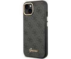 Guess GUHCP14SHG4SHK Apple iPhone 14 / 15 / 136.1" juodos spalvos hard dėklas 4G Vintage Gold Logo