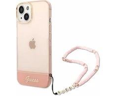 Dėklas GUESS GUHCP14MHGCOHP IPHONE 14 PLUS / 15 PLUS 6.7 "Rožinis / Rožinis HARDCASE TRANSLUENT PEARL STAP
