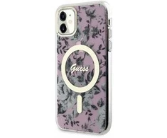Dėklas GUESS GUHMN61HCFWSP IPHONE 11 / XR 6.1 "Rožinis / Rožinis HARDCASE FLOWER MAGSAFE