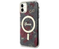 Dėklas GUESS GUHMN61HCFWSA IPHONE 11 / XR 6.1 "Žalias / KHAKI HARDCASE FLOWER MAGSAFE