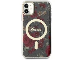 Dėklas GUESS GUHMN61HCFWSA IPHONE 11 / XR 6.1 "Žalias / KHAKI HARDCASE FLOWER MAGSAFE