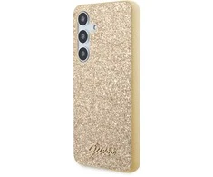 Guess GUHCS24SHGGSHD S24 S921aukso spalvos harddėklas Glitter Script