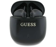 Guess Printed Classic Logo TWS belaidės ausinės juodos spalvos
