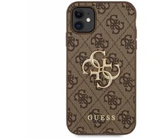 Guess Apple iPhone 11 / XR from the 4G Big Metal Logo series – dėklas telefonui rudos spalvos