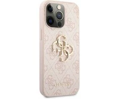 Apple iPhone 13 Pro Max 6,7″ Guess dėklas 4G Big Metal Logo GUHCP13X4GMGPI rožinės spalvos