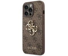 Dėklas GUESS GUHCP14X4X4GBBB IPHONE 14 PRO MAX 6.7 "BRONZE/BROWN HARDCASE 4G BIG METAL LOGO