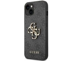 GUESS dėklas skirtas Apple iPhone 13 / 14 / 15 GUHCP14S4GMGGR (4G Big Metal Logo) pilkos spalvos