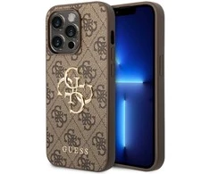 Dėklas GUESS GUHCP15L4L4GBBB IPHONE 15 PRO 6.1 "BRONZE/BROWN HARDCASE 4G BIG METAL LOGO