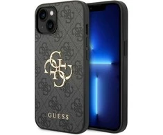 Dėklas GUESS GUHCP15S4GGGR IPHONE 15/14/13 6.1 "GRAY / GRAY HARDCASE 4G BIG METAL LOGO
