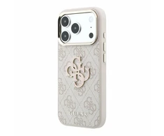 Dėklas Guess 4G &amp; Big Resin Logo, skirtas iPhone 18 Pro Max / 17 Pro Max, rožinė