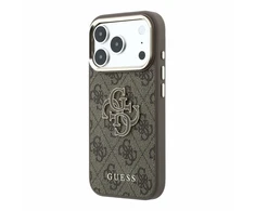Dėklas Guess 4G &amp; Big Resin Logo do iPhone 18 Pro Max / 17 Pro Max ruda