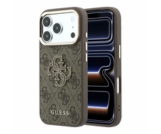 Dėklas Guess 4G &amp; Big Resin Logo do iPhone 18 Pro Max / 17 Pro Max ruda