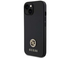 Dėklas GUESS GUHCP15SPS4DGPK IPHONE 15/14/13 6.1 "Juodas / Juodas HARDCASE STRASS METAL LOGO