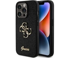 Dėklas GUESS GUHCP15LHG4SGK IPHONE 15 PRO 6.1 "Juodas/Juodas HARDCASE GLITTER SCRIPT BIG 4G