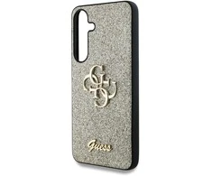 GUESS dėklas skirtas Samsung Galaxy S25 GUHCS25SHG4SGD (Fixed Glitter Big 4G) aukso spalvos