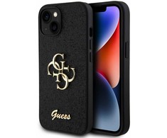 Dėklas GUESS GUHCP15SHG4SGK IPHONE 15/14/13 6.1 "Juodas / Juodas HARDCASE GLITTER SCRIPT BIG 4G