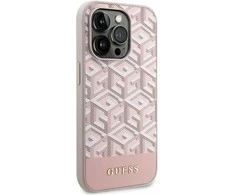 Apple iPhone 14 Pro Guess dėklas GCube Stripes MagSafe (GUHMP14LHGCFSEP) rožinės spalvos