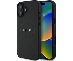 Guess PU Grained Classic Logo MagSafe Apple iPhone 16 Plus dėklas telefonui juodos spalvos
