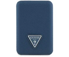 Guess PU Grained Triangle Logo MagSafe Powerbank 5000mAh mėlynos spalvos
