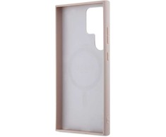 Dėklas Guess 4G Collection Leather Metal Logo MagSafe – Case Samsung Galaxy S24 Ultra Rožinė