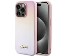 Dėklas GUESS GUHCP15LPSAIRSP IPHONE 15 PRO 6.1 "Rožinis/Rožinis HARDCASE SAFFIANO IRIDESCENT SCRIPT