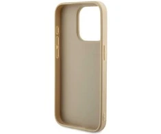 Dėklas GUESS GUHCP15LPSAIRD IPHONE 15 PRO 6.1 "GOLD / GOLD HARDCASE SAFFIANO IRIDESCENT SCRIPT