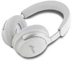 Guess ausinės su lankeliu ant galvos Bluetooth ANC GUBHC22PSFCSME smėlio spalvos Metal Script Logo