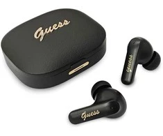 Guess PU Metal Logo TWS belaidės ausinės juodos spalvos