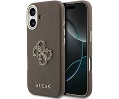 Guess PU Resin Logo dėklas skirtas Apple iPhone 17 Brown