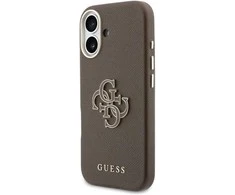 Guess PU Resin Logo dėklas skirtas Apple iPhone 17 Brown