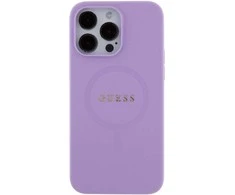 Dėklas GUESS GUHMP15XPSAHMCU IPHONE 15 PRO MAX 6.7 "PURPLE/PURPLE HARDCASE SAFFIANO MAGSAFE