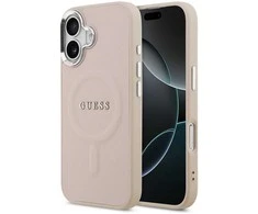 Guess PU Saffiano MagSafe dėklas skirtas Apple iPhone 17 rožinės spalvos